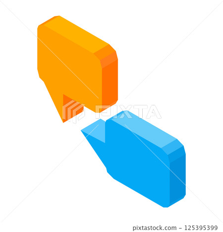 Message 3D business icons vector colorful illustration isolated on white. Message 3D business icons vector colorful illustration isolated on white. 125395399