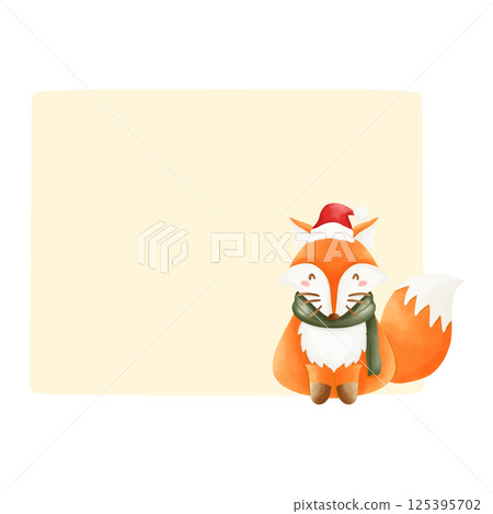 snowman with blank banner, animal text box, yellow frame snowman with blank banner, animal text box, yellow frame 125395702
