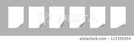 Vector Illustration Background Collection of White Paper Sheets with Curled Corners for Minimalist Presentations Vector Illustration Background Collection of White Paper Sheets with Curled Corners for Minimalist Presentations 125395858