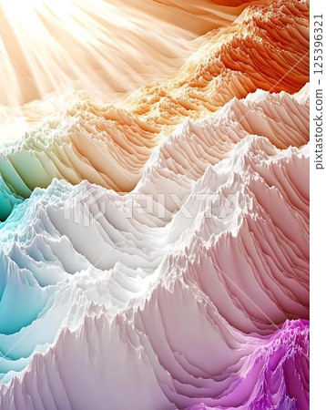 paper art of abstract rainbow color background 125396321