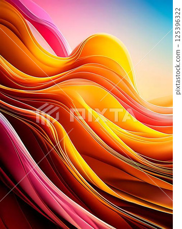 paper art of abstract rainbow color background 125396322