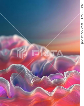 abstract background with colorful waves 125396397
