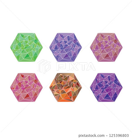 Set of colorful shape of geometry Set of colorful shape of geometry 125396803