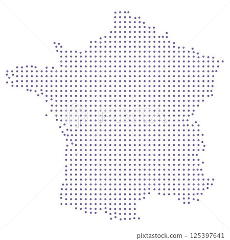 France map dotted pattern design purple circle France map dotted pattern design purple circle 125397641