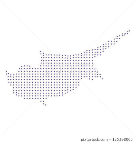 Cyprus map dotted pattern design purple circle 125398003