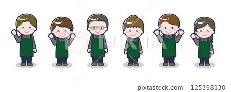 各種各樣的人 set_smile_餐廳工作人員 125398130