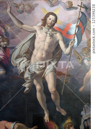 Resurrection of Christ by Santi di Tito, Basilica of Santa Croce (Basilica of the Holy Cross) in Florence, Italy 125399238