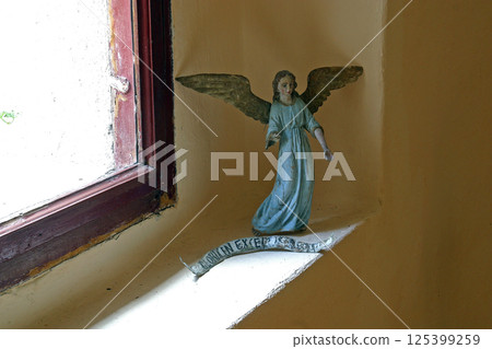 Angel statue at Saint Catherine of Alexandria Franciscan Church in Krapina, Croatia Angel statue at Saint Catherine of Alexandria Franciscan Church in Krapina, Croatia 125399259