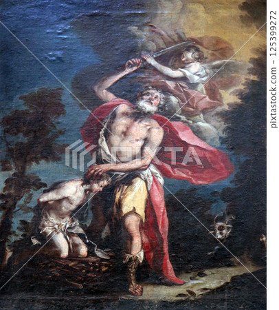 Abraham Sacrificing Isaac, Catholic Church of the Birth of the Virgin Mary in Prcanj, Montenegro Abraham Sacrificing Isaac, Catholic Church of the Birth of the Virgin Mary in Prcanj, Montenegro 125399272