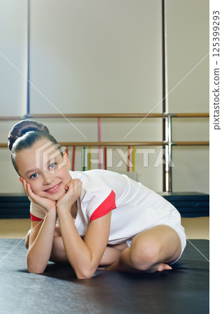 portrait of gymnast girl portrait of gymnast girl 125399293