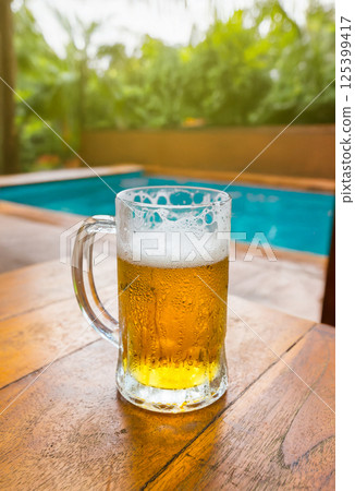 Cold Beer glass Cold Beer glass 125399417