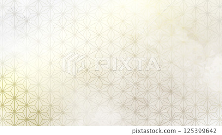 Japanese background: Silver hemp leaf pattern 125399642