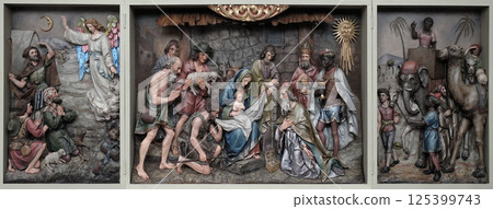 Nativity Scene, altarpiece in the church of Saint Matthew in Stitar, Croatia Nativity Scene, altarpiece in the church of Saint Matthew in Stitar, Croatia 125399743