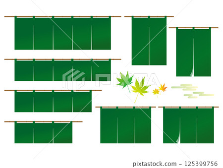 綠色諾倫向量插圖變化 綠色諾倫向量插圖變化 125399756
