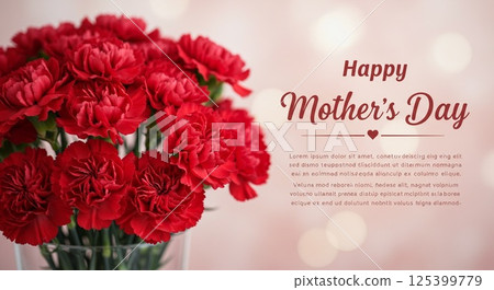 紅色康乃馨和柔和的光線 紅色康乃馨和柔和的光線 125399779