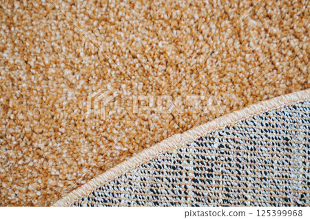 close-up. beige Interior pile carpet made of polypropylene. close-up. beige Interior pile carpet made of polypropylene. 125399968