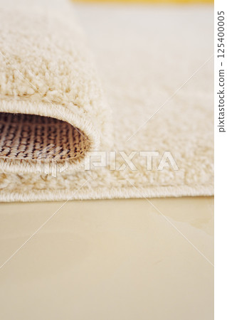 close-up. beige Interior pile carpet made of polypropylene.  125400005