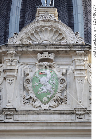 Graz coat of arms, facade detail Rathaus Town Hall, Graz, Styria, Austria 125400277