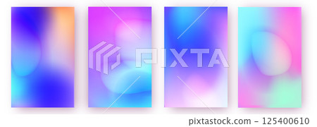 Abstract aura color gradients set on white Abstract aura color gradients set on white 125400610