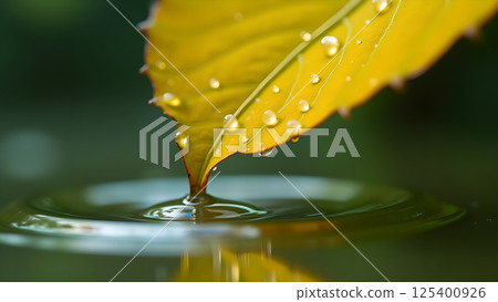 Delicate purple flower petal with water droplets 125400926