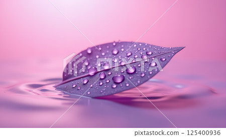 Gentle Touch of Raindrops on Leaf Serenity Scene Gentle Touch of Raindrops on Leaf Serenity Scene 125400936