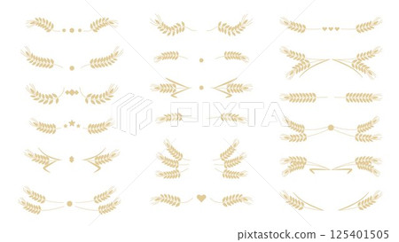 Set of dividers from ears of cereal crops 125401505