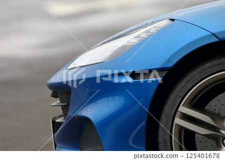 Blue sports car image Blue sports car image 125401678