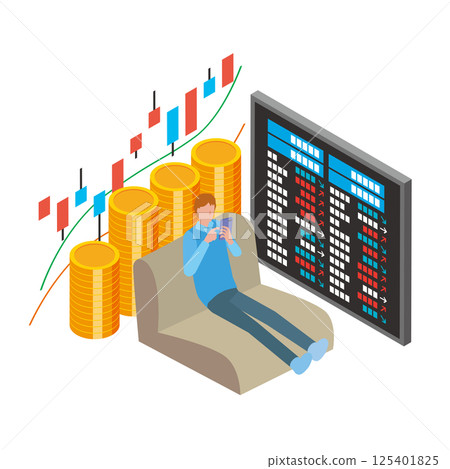 A man investing in stocks 125401825