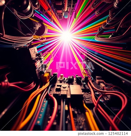 dj equipment in a concert 125402114