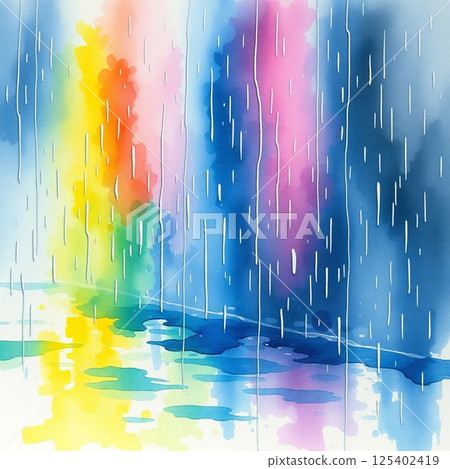 abstract oil painting watercolor on paper 125402419