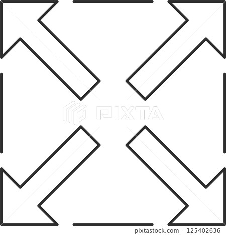 Expanding Arrow Icon Expanding Arrow Icon 125402636