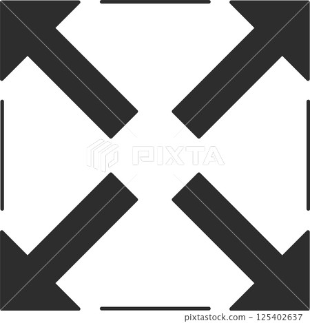 Expanding Arrow Icon 125402637