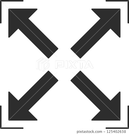 Expanding Arrow Icon Expanding Arrow Icon 125402638