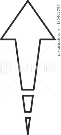 Rising arrow icon Rising arrow icon 125402797