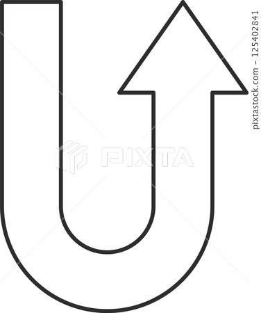 U-turn arrow icon U-turn arrow icon 125402841