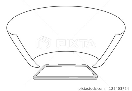 Vector illustration of information coming out of a smartphone 125403724