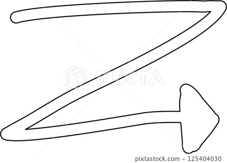Set of arrow, hand drawn icons 125404030