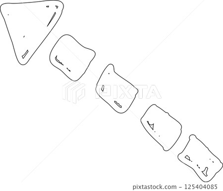 Set of arrow, hand drawn icons Set of arrow, hand drawn icons 125404085