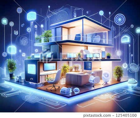 智慧家庭科技圖片素材 125405100