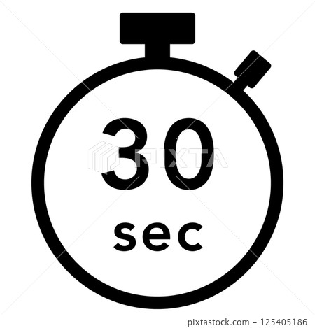 30 second stopwatch icon 125405186