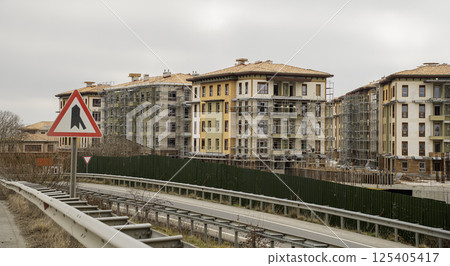 Construction of a nursing home outside the city Construction of a nursing home outside the city 125405417