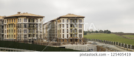 Construction of a nursing home outside the city Construction of a nursing home outside the city 125405419