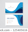 Blue business card clean pastel design template 125405616