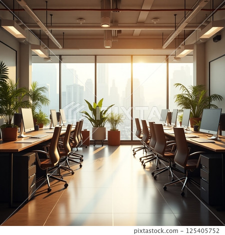 A bright office 125405752