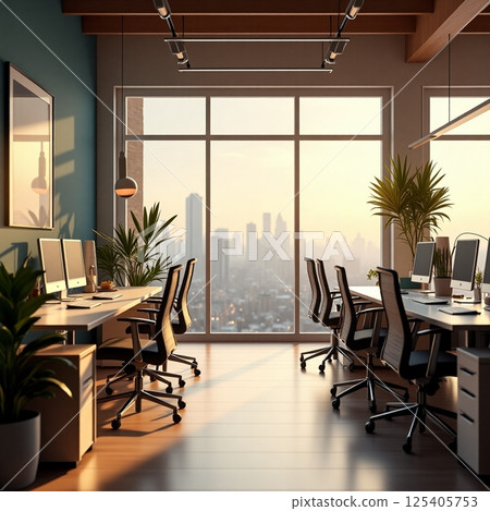 A bright office 125405753