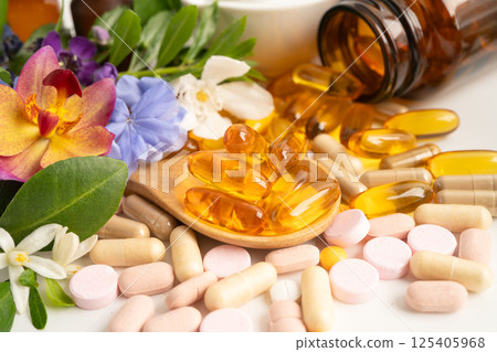 Fish oil vitamin with EPA and DHA,Alternative medicine herbal organic capsule with vitamin E omega 3. 125405968