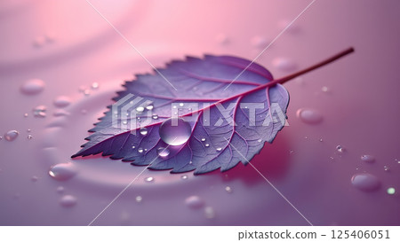 Autumn Leaf and Water Droplet Symphony of Nature Autumn Leaf and Water Droplet Symphony of Nature 125406051