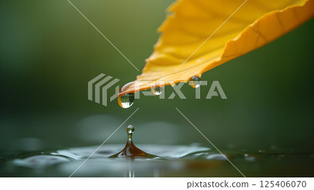 Autumn Leaf Cascade: Nature's Aqueous Dance Autumn Leaf Cascade: Nature's Aqueous Dance 125406070