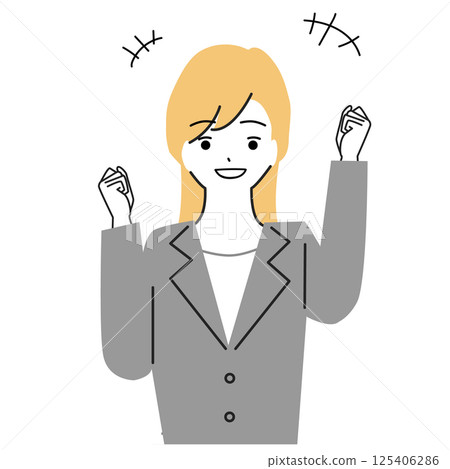 一名婦女的例證做膽量的衣服的擺在與微笑 125406286