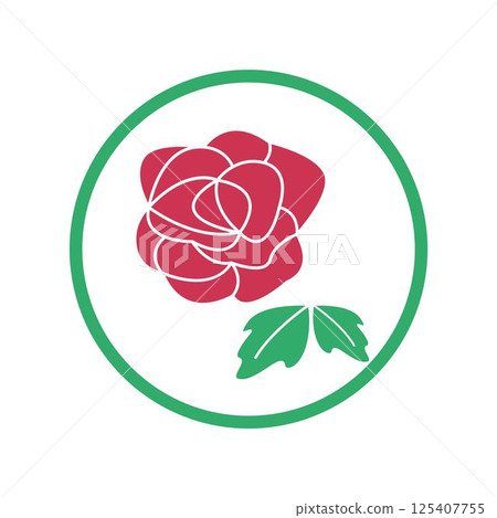 Beautiful red rose icon design Beautiful red rose icon design 125407755